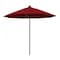 California Umbrella 9' Black Aluminum Market Patio Umbrella, Olefin Red 194061335598 - alternate 1